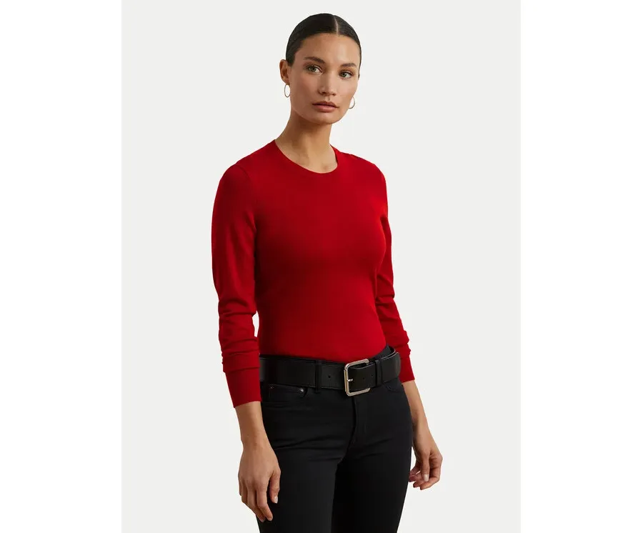 obrazek 1 LAUREN RALPH LAUREN Sweter 200919114016 Czerwony Slim Fit