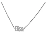 Picture Personalized necklace for a girl with a name in white gold