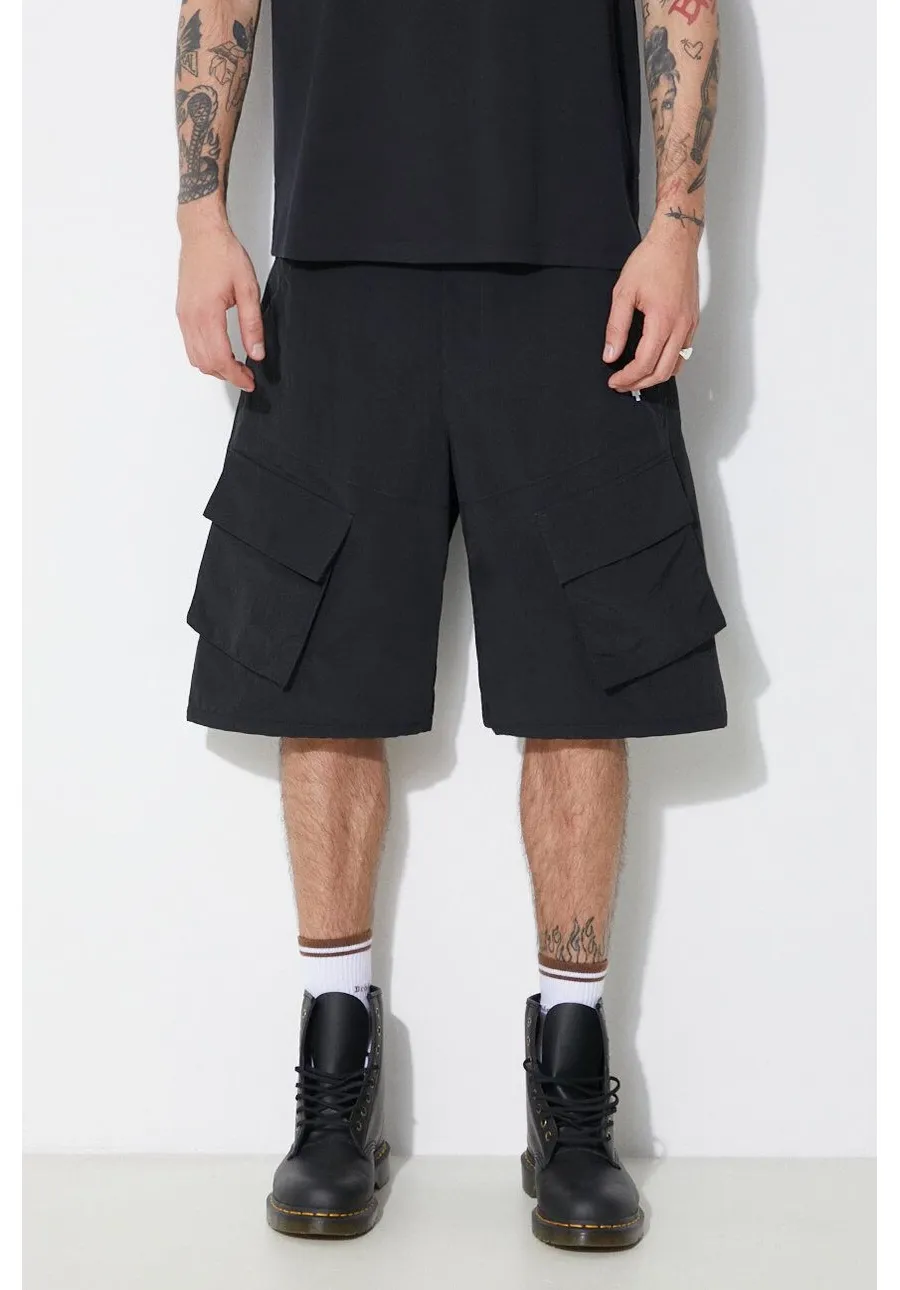 obrazek 1 Marcelo Burlon szorty Cross Nylon Cargo Shorts męskie kolor czarny CMCS001S24FAB0011001