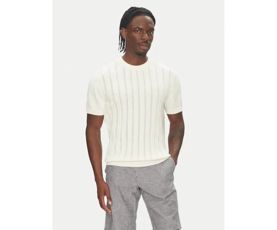 obrazek 1 Lindbergh Sweter 30-804115 Écru Slim Fit