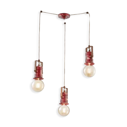 Zdjęcie Wyjątkowa lampa wisząca Urban z trzema światłami z Włoch
