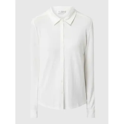 Zdjęcie Bluzka koszulowa z mieszanki wiskozy z wykładanym kołnierzem