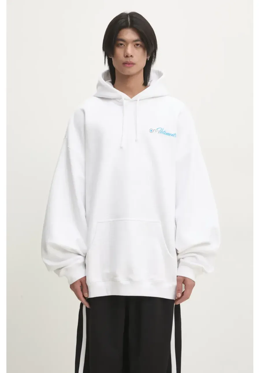 obrazek 1 VETEMENTS bluza Only Vetements Oversized męska kolor biały z kapturem z nadrukiem UA66HD770W