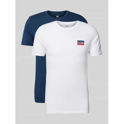 Zdjęcie T-shirt z nadrukiem z logo w zestawie 2 szt.