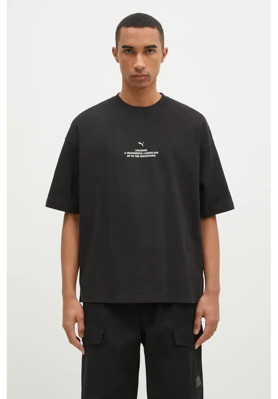 obrazek 1 Puma t-shirt bawełniany UNTERGRUND męski kolor czarny z nadrukiem 626663