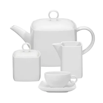 Picture Porcelain tea set from the Carré White collection - Vista Alegre
