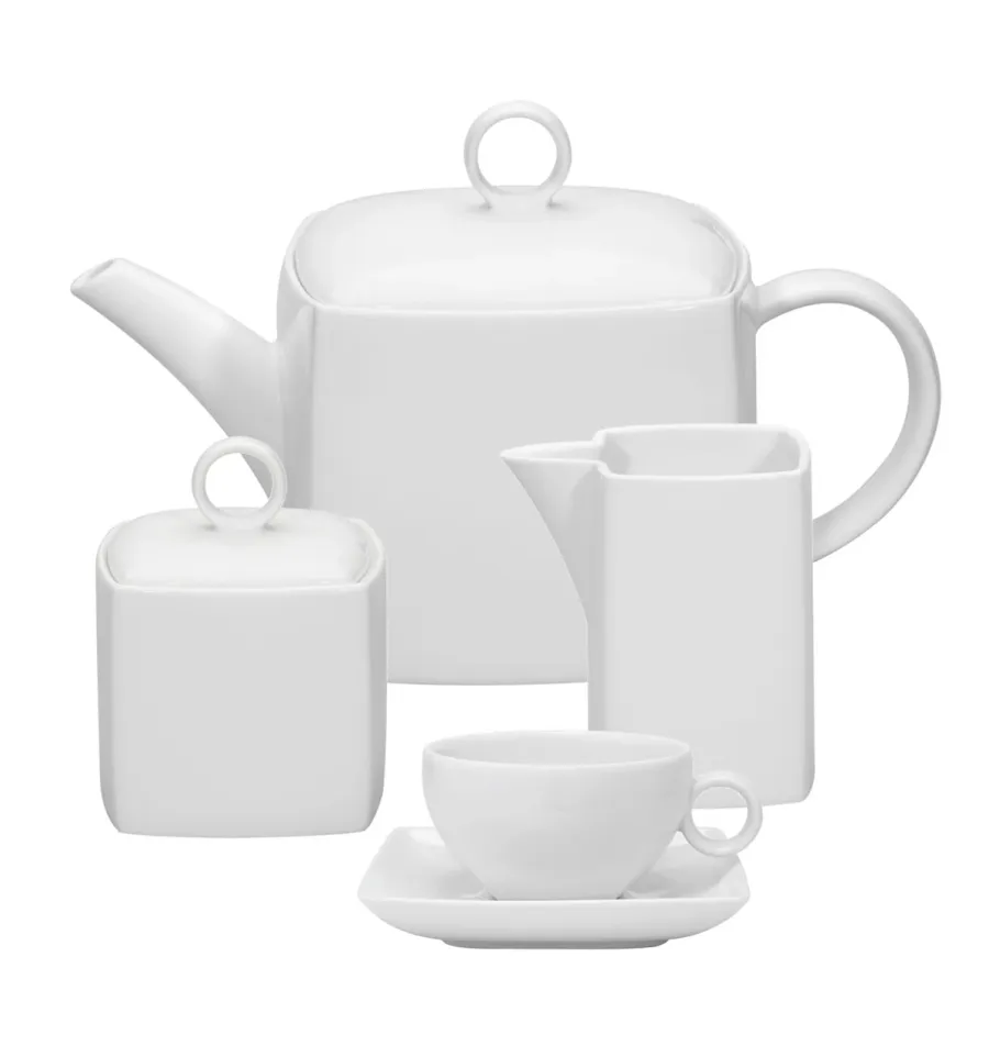 picture 1 Porcelain tea set from the Carré White collection - Vista Alegre