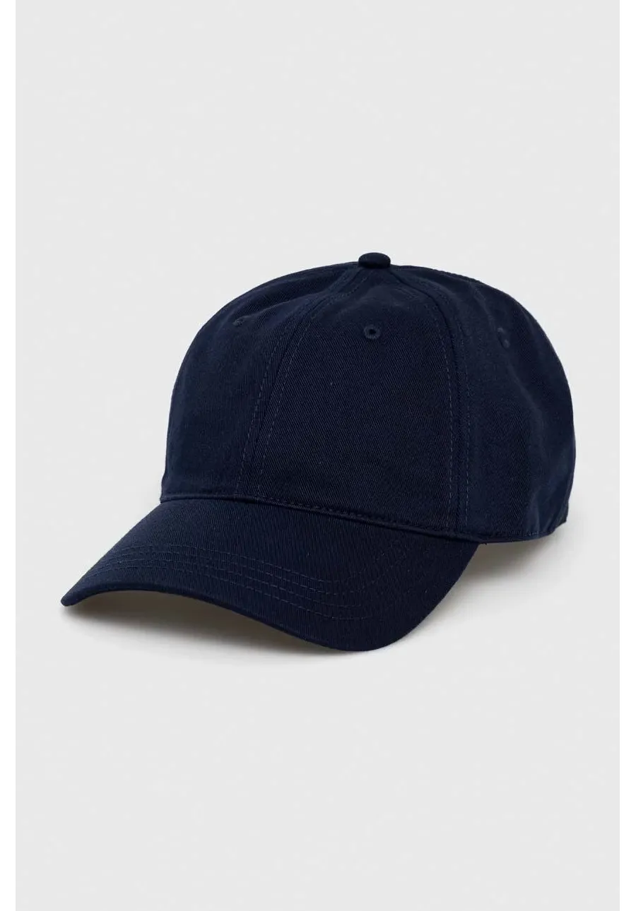 obrazek 1 Lacoste czapka z daszkiem bawełniana kolor granatowy gładka