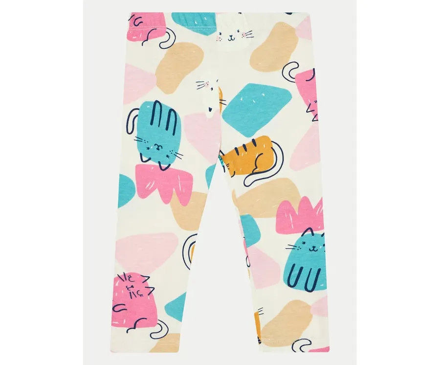 obrazek 1 OVS Legginsy 2094831 Beżowy Slim Fit