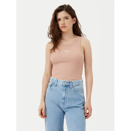 Zdjęcie Calvin Klein Jeans Top J20J224762 Beżowy Slim Fit