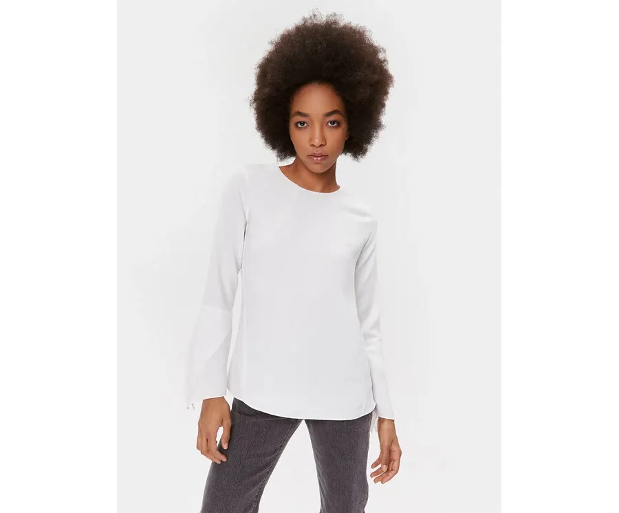obrazek 1 DKNY Bluzka UI3T2180 Écru Regular Fit
