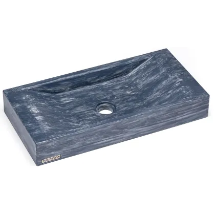 Zdjęcie Unikalna umywalka 60 cm SIRIUS BASIC – PATINA, niebiesko-szary, lakier matowy