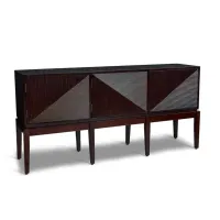 Picture Exclusive dark brown Art Deco wooden chest of drawers