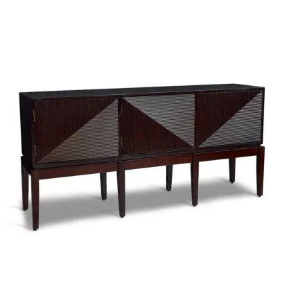 Zdjęcie Ekskluzywna komoda drewniana w kolorze ciemnobrązowym Art Deco