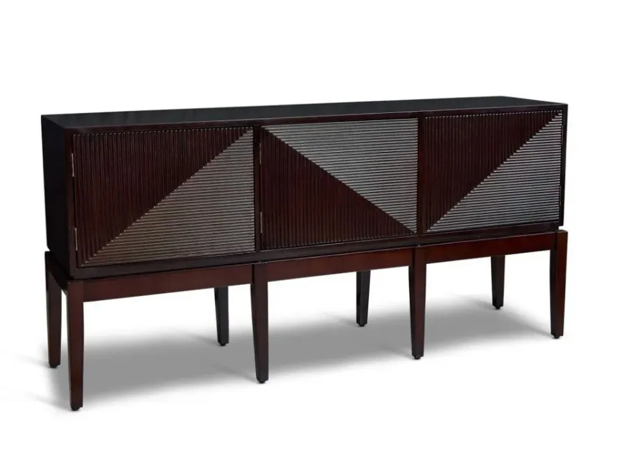 obrazek 1 Ekskluzywna komoda drewniana w kolorze ciemnobrązowym Art Deco