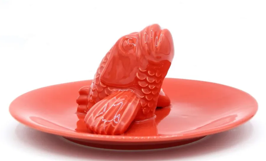 obrazek 2 Ręcznie wykonana dekoracja ceramiczna - talerz z rybą