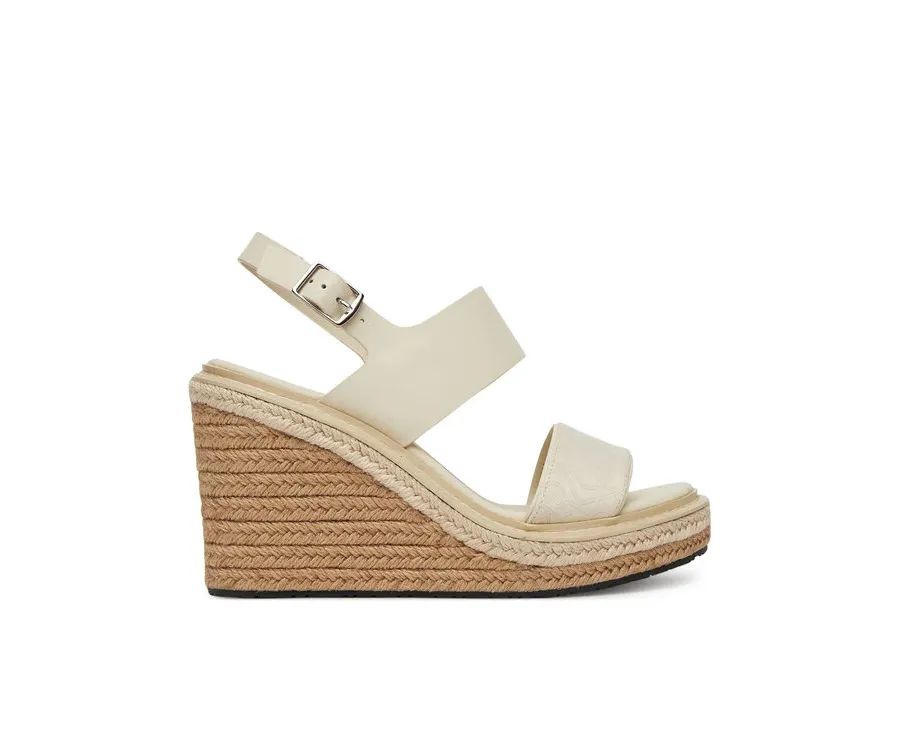 obrazek 1 Calvin Klein Espadryle Wedge Sandal 70 - Jacq HW0HW02386 Biały