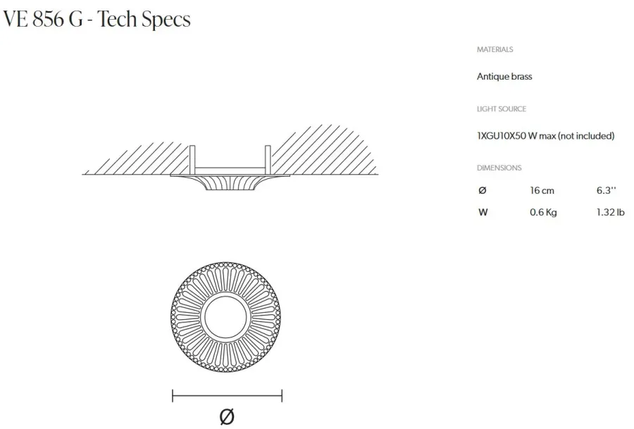 obrazek 2 Designerska lampa sufitowa z antycznego mosiądzu