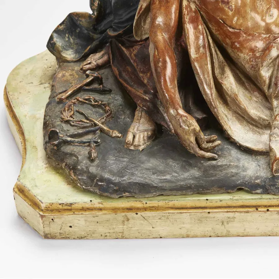 obrazek 9 Rzeźba przedstawiająca Marię Magdalenę trzymającą ciało Chrystusa po ukrzyżowaniu - XVIII
