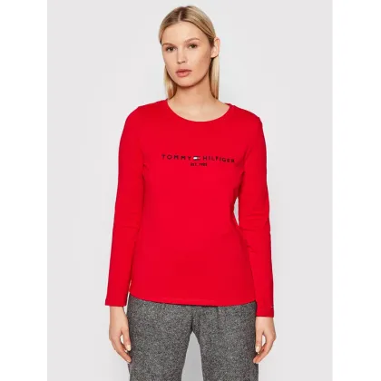 Zdjęcie Tommy Hilfiger Bluzka WW0WW30720 Czerwony Regular Fit
