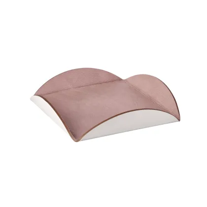 Zdjęcie Wyjątkowa skórzana podkładka 20x20xH2,5 cm w kolorze popielatego różu