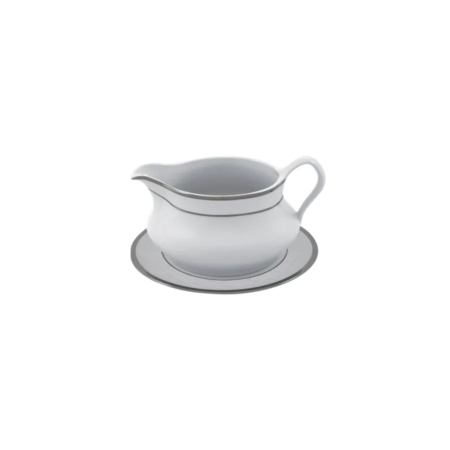 obrazek 1 Piękna porcelanowa sosjerka z kolekcji Ethereal White - Porcel
