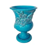 Zdjęcie Oryginalna włoska waza z kwiatowym reliefem