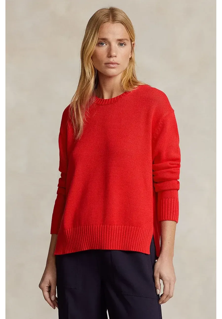 obrazek 1 Polo Ralph Lauren sweter bawełniany kolor czerwony lekki