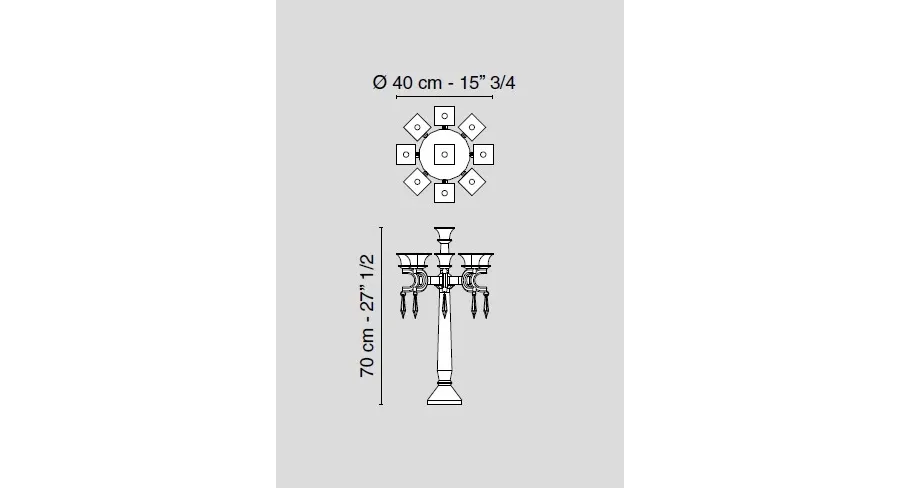 picture 11 Elegant Italian candlestick made of crystal on the dinning table