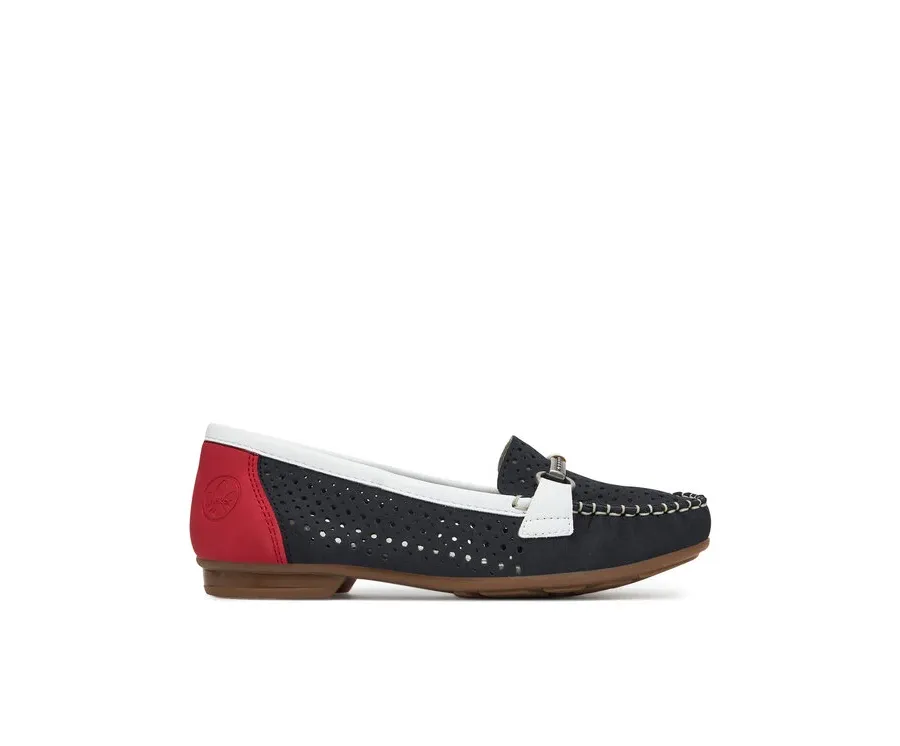 obrazek 1 Rieker Mokasyny 40065-14 Granatowy