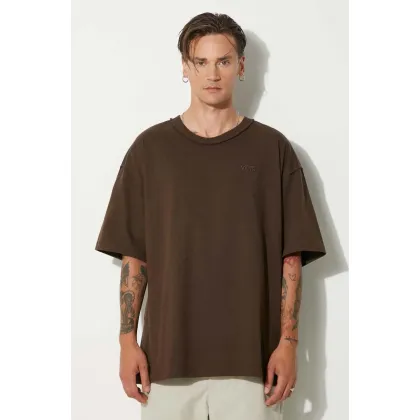 Zdjęcie Vans t-shirt bawełniany Premium Classics LX męski kolor brązowy gładki VN000GBY3N11