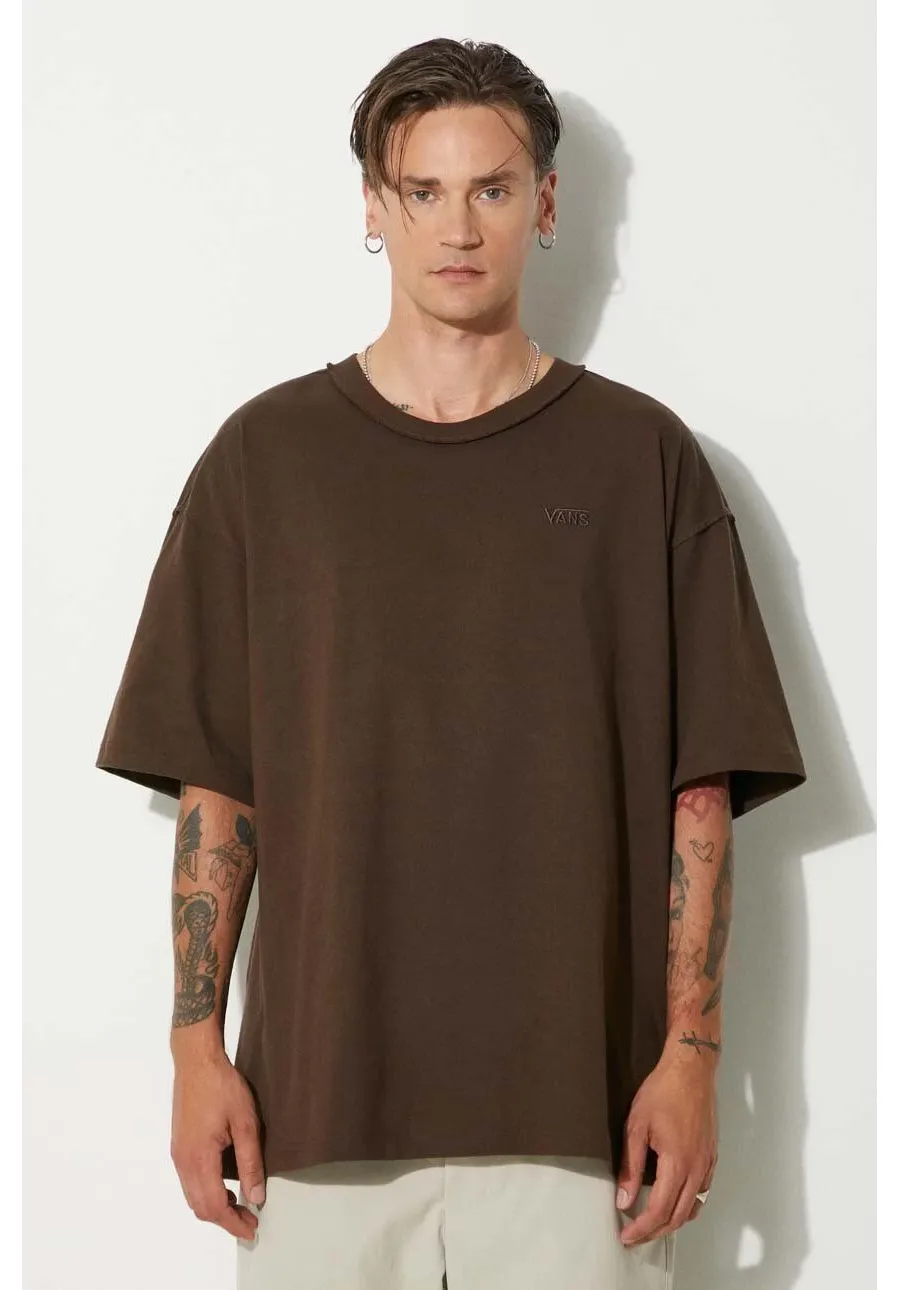 obrazek 1 Vans t-shirt bawełniany Premium Classics LX męski kolor brązowy gładki VN000GBY3N11