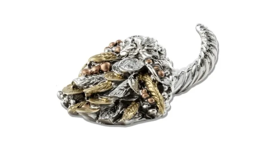 obrazek 1 Wyjątkowa rzeźba w kształcie srebrno-złotego rogu obfitości