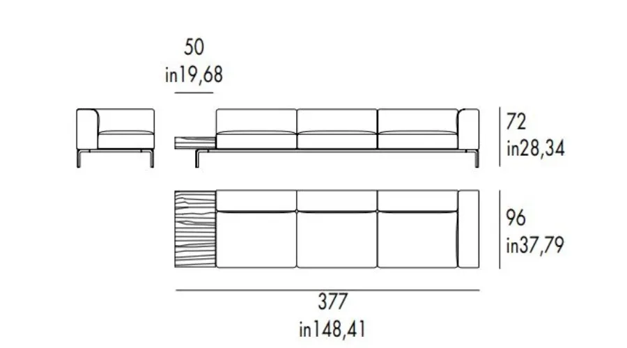 obrazek 3 Stylowa sofa Delhi od włoskiego producenta