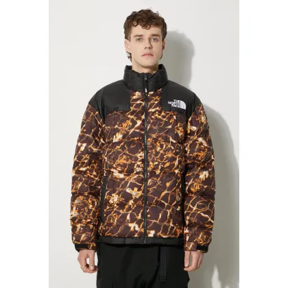 Zdjęcie The North Face kurtka puchowa Lhotse Jacket NF0A3Y23OS31 męska kolor brązowy zimowa oversize