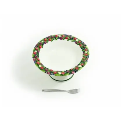 Zdjęcie Ozdobna ręcznie malowana miska z motywem jagód – Le Ceramiche