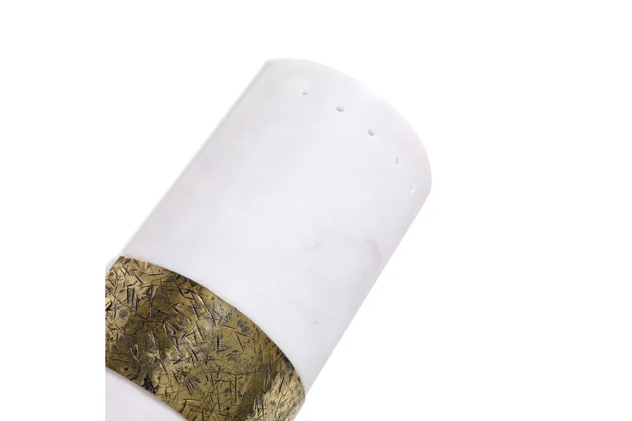 obrazek 2 Lampa ścienna wykonana z marmuru i mosiężnej płyty - Ginger & Jagger