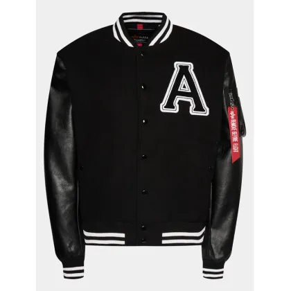 Zdjęcie Alpha Industries Kurtka bomber College 146111 Czarny Relaxed Fit