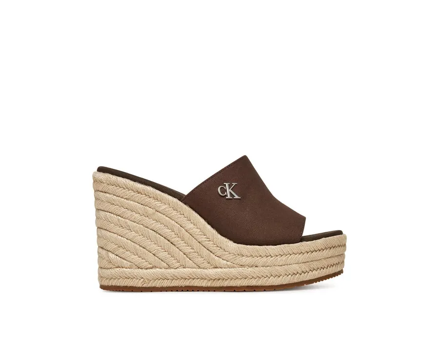 obrazek 1 Calvin Klein Klapki Wedge Rope Slide Mg YW0YW01699 Brązowy