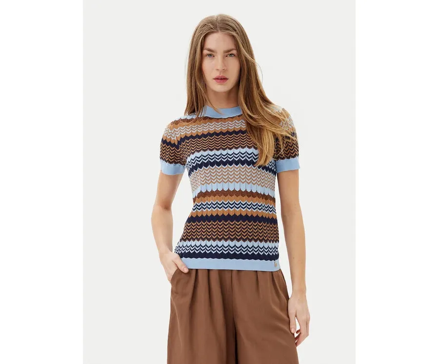 obrazek 1 ARTIGLI Sweter ACMA001933 Niebieski Regular Fit