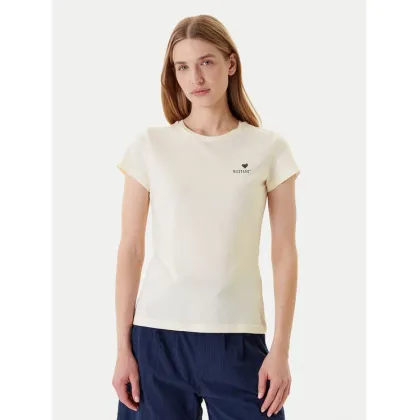 Zdjęcie Mustang T-Shirt Loa 1016509 Écru Slim Fit