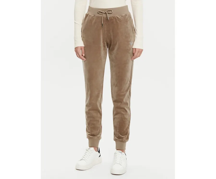 obrazek 1 Guess Spodnie dresowe V3BB27 KBXI2 Brązowy Regular Fit