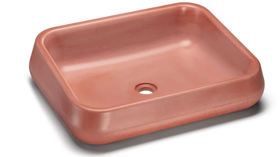 obrazek 1 Ekskluzywna umywalka 60 cm PERSEUS BASIC – jasny ceglasty, bez dekoru, lakier matowy