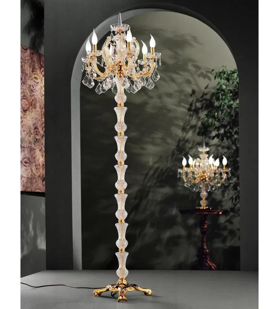 obrazek 1 Stylowa szklana lampa stoąca