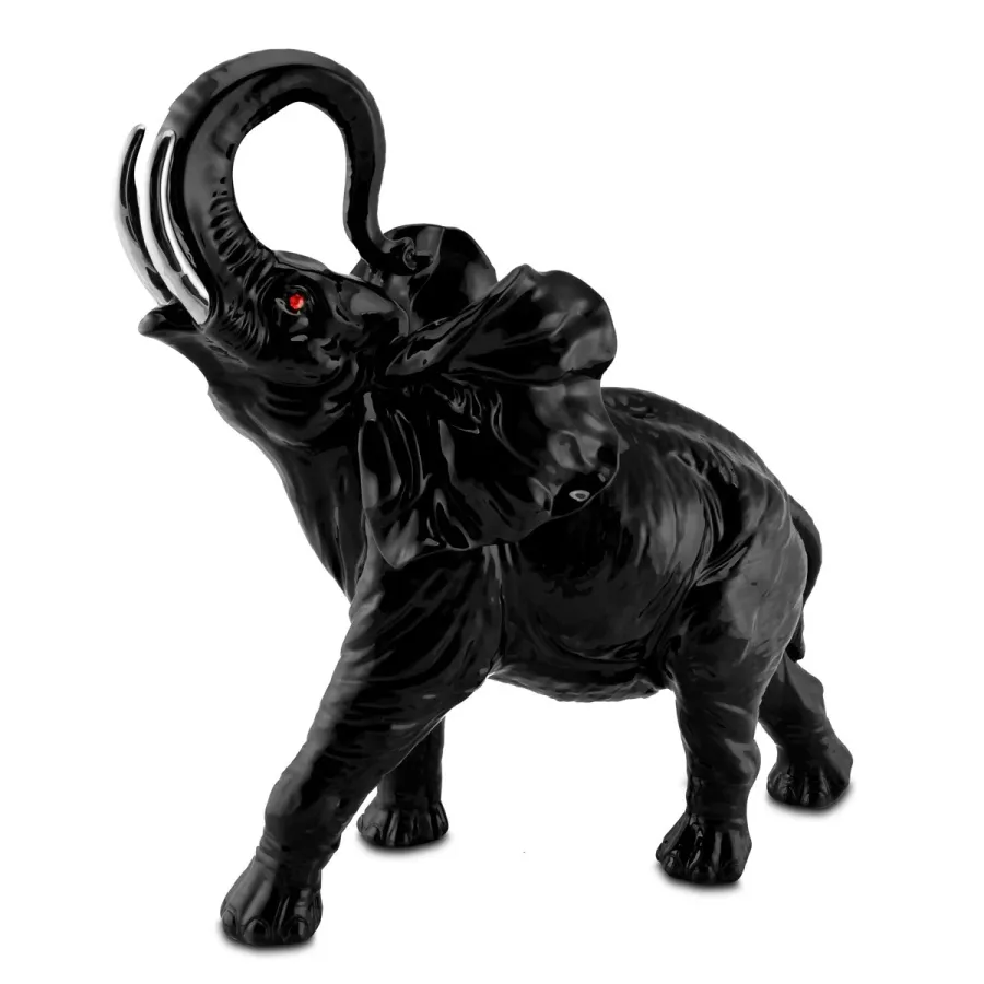 obrazek 1 Ceramiczna statuetka dużego czarnego słonia – Ahura