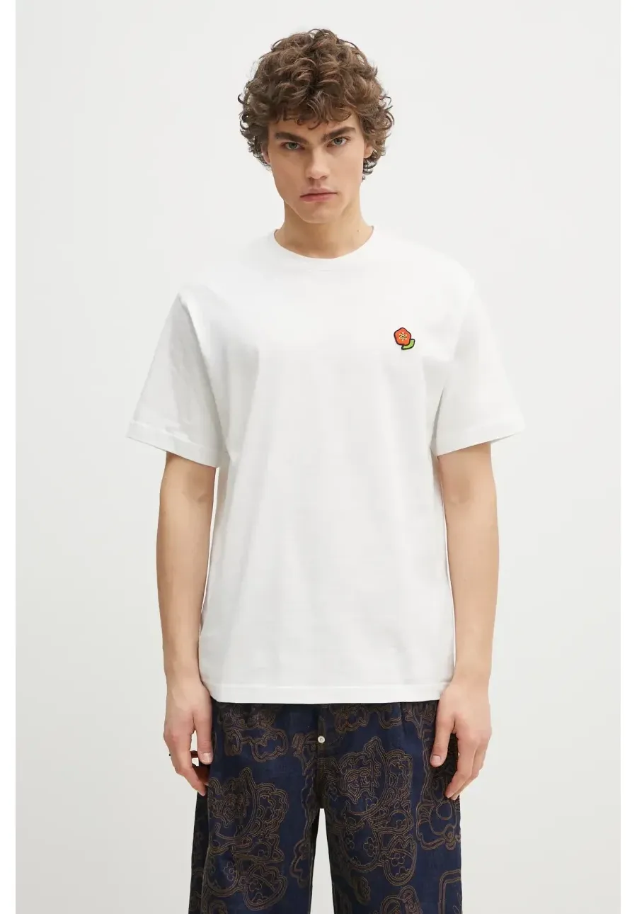 obrazek 1 Kenzo t-shirt bawełniany Pop męski kolor biały z aplikacją FF55TS5284SG.02