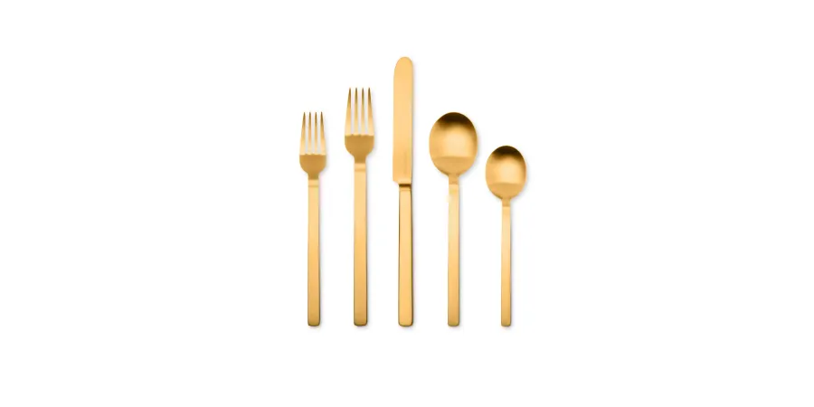 obrazek 2 Designerski włoski nóż deserowy Stile Ice Oro - zestaw 6 szt.