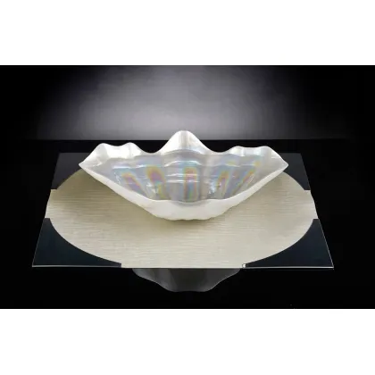 Zdjęcie Nadzwyczajny szklany talerz w kolorze perłowym - Luxury Products