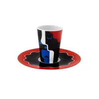 Zdjęcie Porcelanowa filiżanka do kawy ze spodkiem na prezent