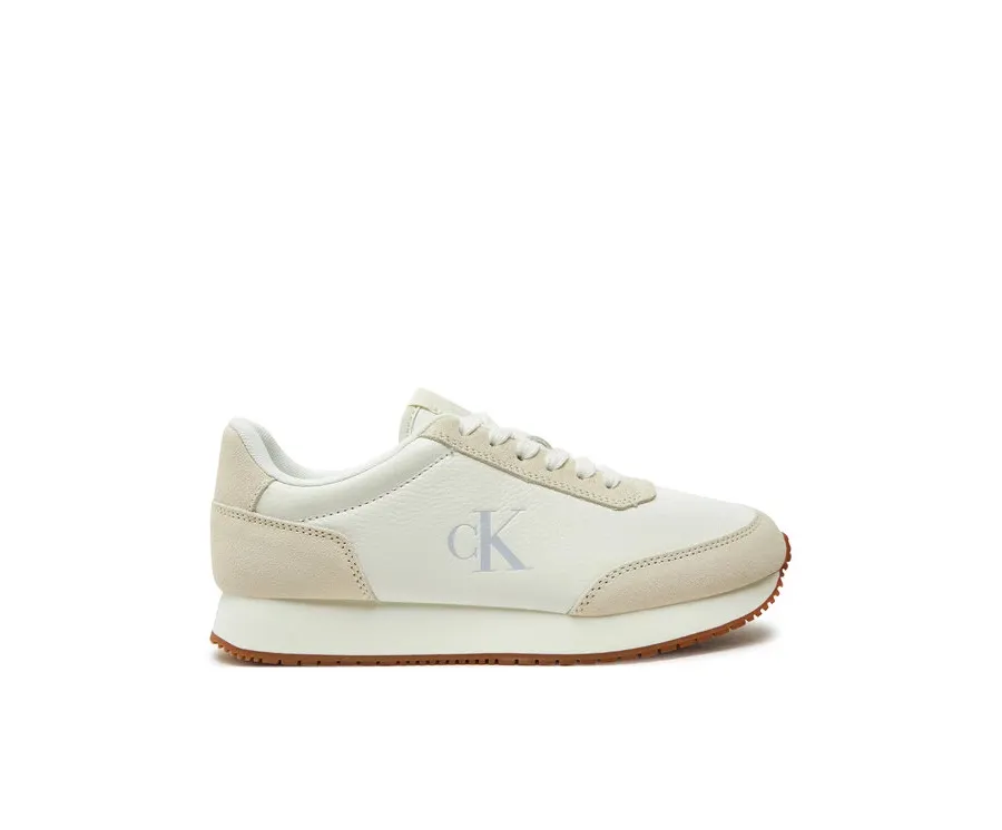 obrazek 1 Calvin Klein Jeans Sneakersy Runner Laceup Low Mix Mg YW0YW01798 Biały